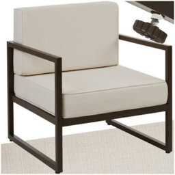 Tectake Garden Chair Comosa -  Xxl Padding, Water-Repellent Covers, Steel Frame - Brown/beige - Per Piece - thumbnail 1