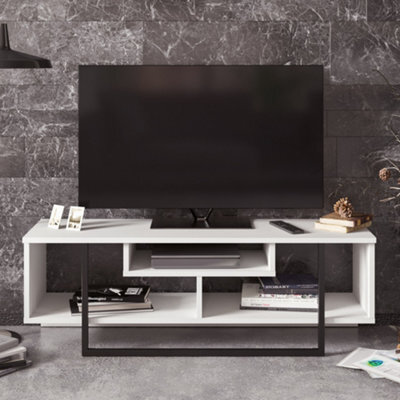 Decorotika Astona Tv Stand Tv Unit For Tvs Up To 55 Inch White And Black - image 1