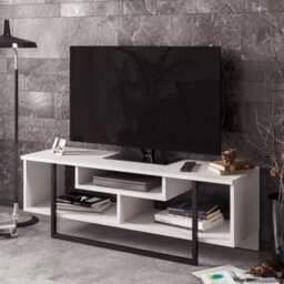 Decorotika Astona Tv Stand Tv Unit For Tvs Up To 55 Inch White And Black - thumbnail 2