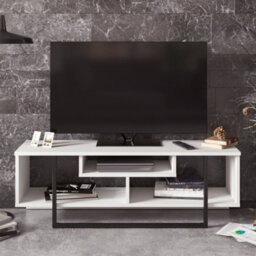 Decorotika Astona Tv Stand Tv Unit For Tvs Up To 55 Inch White And Black - thumbnail 1