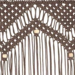 Walplus Macrame Curtain Taupe 140X240 Cm Cotton - thumbnail 4