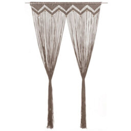 Walplus Macrame Curtain Taupe 140X240 Cm Cotton