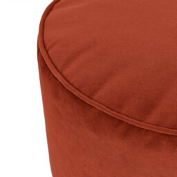 Icon Milano  Velvet Round Footstool Bean Bag, Spicy Terracotta - thumbnail 7