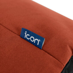 Icon Milano  Velvet Round Footstool Bean Bag, Spicy Terracotta - thumbnail 8