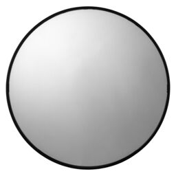 Croydex Matt Black Mirror Effect Steel Circular Wall-Mounted Bathroom Shelving (D)17.9Cm (H)50Cm (L)50Cm - thumbnail 2