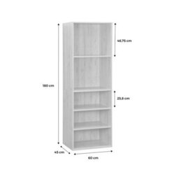 Alice's Garden Sweeek - Modular Open Wardrobe Shelf Unit Modulo White 60X45X180 Cm - thumbnail 6