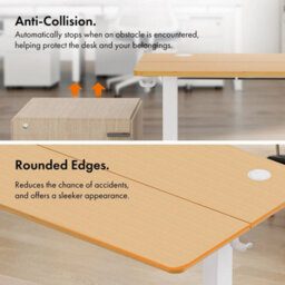 Maple 100X60Cm Electric Standing Desk For Home Office With Adjustable Height - thumbnail 6