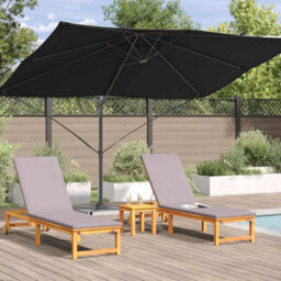 Berkfield Cantilever Roma Parasol Black 352X251X260 Cm Aluminium - thumbnail 4