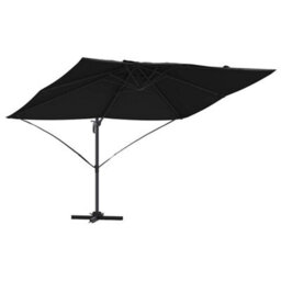 Berkfield Cantilever Roma Parasol Black 352X251X260 Cm Aluminium - thumbnail 2
