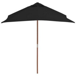 Vidaxl Garden Parasol With Wooden Pole 150X200 Cm Sand Parasols - thumbnail 5