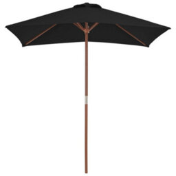 Vidaxl Garden Parasol With Wooden Pole 150X200 Cm Sand Parasols - thumbnail 6