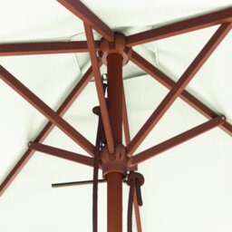 Vidaxl Garden Parasol With Wooden Pole 150X200 Cm Sand Parasols - thumbnail 7