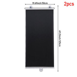 Living And Home Black 2-Piece Manual Roller Blind/blackout Curtain, 50Cm (W) X 125Cm (H) - thumbnail 9