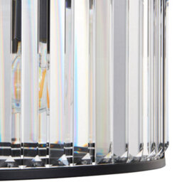 Pagazzi Lighting Pagazzi Resto Crystal & Matt Black Ceiling Light - thumbnail 7