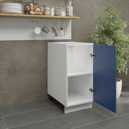 Jd Greta Adjustable Legs Kitchen Base Unit 400mm Storage Cabinet With Door Shelf 40Cm - Navy Blue Matt - thumbnail 3