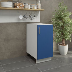 Jd Greta Adjustable Legs Kitchen Base Unit 400mm Storage Cabinet With Door Shelf 40Cm - Navy Blue Matt - thumbnail 2