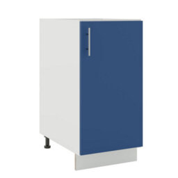 Jd Greta Adjustable Legs Kitchen Base Unit 400mm Storage Cabinet With Door Shelf 40Cm - Navy Blue Matt - thumbnail 1