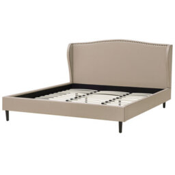 Beliani Bed Fabric Colmar 180 X 200 Cm (Eu Super King) Sand Beige - thumbnail 5