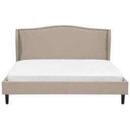 Beliani Bed Fabric Colmar 180 X 200 Cm (Eu Super King) Sand Beige - thumbnail 4