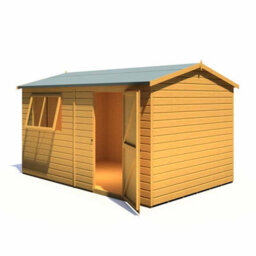 Shire Lewis 12 X 8 Feet Single Door Reverse Apex Style C Shed - L256.6 X W371.4 X H220.7 Cm - thumbnail 5