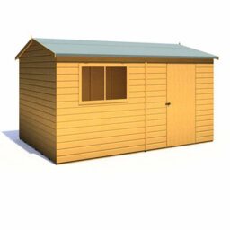 Shire Lewis 12 X 8 Feet Single Door Reverse Apex Style C Shed - L256.6 X W371.4 X H220.7 Cm - thumbnail 4