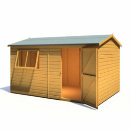 Shire Lewis 12 X 8 Feet Single Door Reverse Apex Style C Shed - L256.6 X W371.4 X H220.7 Cm - thumbnail 3