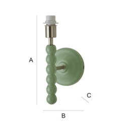 Valuelights Bobbin Pair Of Sage Green Wall Light Bases - thumbnail 6