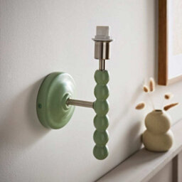 Valuelights Bobbin Pair Of Sage Green Wall Light Bases - thumbnail 2