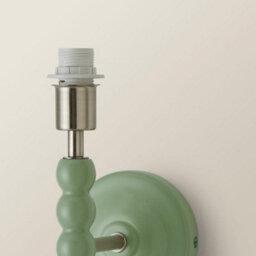 Valuelights Bobbin Pair Of Sage Green Wall Light Bases - thumbnail 3