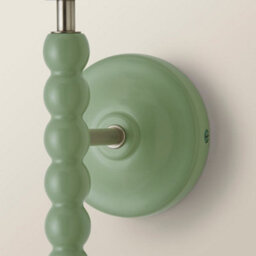 Valuelights Bobbin Pair Of Sage Green Wall Light Bases - thumbnail 4