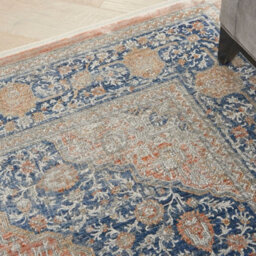 Blush Multi Luxurious Traditional Bordered Floral Rug Easy To Clean Living Room And Bedroom-259Cm X 351Cm - thumbnail 6