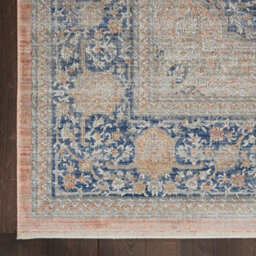 Blush Multi Luxurious Traditional Bordered Floral Rug Easy To Clean Living Room And Bedroom-259Cm X 351Cm - thumbnail 5