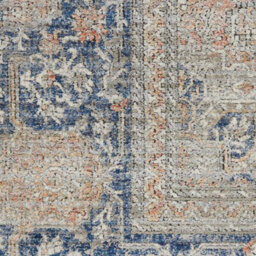 Blush Multi Luxurious Traditional Bordered Floral Rug Easy To Clean Living Room And Bedroom-259Cm X 351Cm - thumbnail 4