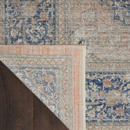 Blush Multi Luxurious Traditional Bordered Floral Rug Easy To Clean Living Room And Bedroom-259Cm X 351Cm - thumbnail 8
