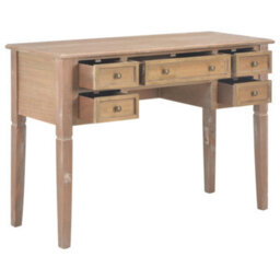 Berkfield Writing Desk Brown 109.5X45X77.5 Cm Wood - thumbnail 2