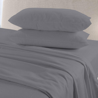 Homes & Linen Pair Of Pillow Cases Flannelette 100% Brushed Cotton Pillow Cases