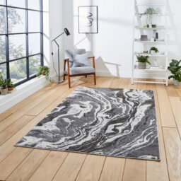 Grey Abstract Modern Easy To Clean Rug For Living Room Bedroom And Dining Room-160Cm X 220Cm - thumbnail 1