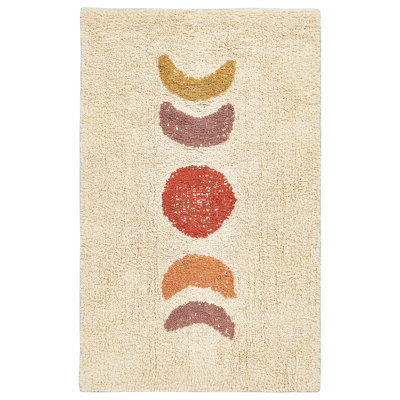Beliani Cotton Bath Mat 50 X 80 Cm Beige Esme - image 1