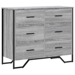 Walplus Chest Of Drawers Grey Sonoma 91X35.5X74.5 Cm Engineered Wood - thumbnail 2