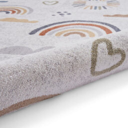 Multicoloured Pictorial 40mm Thick Stain-Resistant Rug For Bedroom, Dining Room, Easy To Clean Modern Rug-80Cm X 150Cm - thumbnail 5
