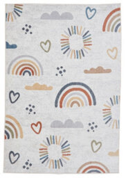 Multicoloured Pictorial 40mm Thick Stain-Resistant Rug For Bedroom, Dining Room, Easy To Clean Modern Rug-80Cm X 150Cm - thumbnail 8