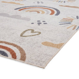 Multicoloured Pictorial 40mm Thick Stain-Resistant Rug For Bedroom, Dining Room, Easy To Clean Modern Rug-80Cm X 150Cm - thumbnail 6