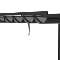 Living And Home 10 X 13Ft Dark Grey Outdoor Pergola Outdoor Lean To Pergola With Canopy And Flat Roof - thumbnail 7
