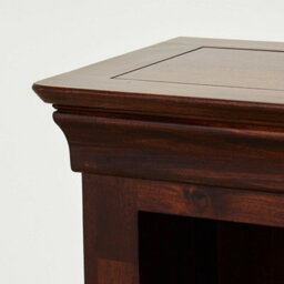 The Furniture Market French Hardwood Mahogany Stained Wide Low Bookcase - thumbnail 6