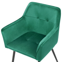 Beliani Set Of 2 Dining Chairs Jasmin Velvet Emerald Green - thumbnail 7