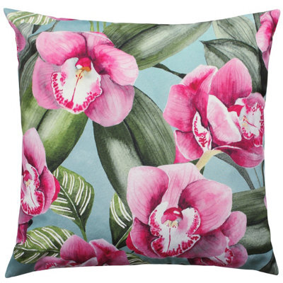 Evans Lichfield Orchids Floral Outdoor Cushion Cover - image 1