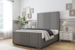 "Sloomy Harrington Pewter Dumfries Bed Frame With 50"" Upholstered Headboard 4'6 Double" - thumbnail 2