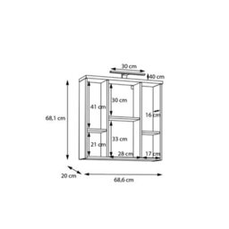 Furniture To Go Veris 3 Door Mirrored Bathroom Cabinet With Integrated Led Lighting - Artisan Oak And Light Grey - thumbnail 8