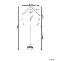 Beliani Pendulum Clock Arbaz 24 Cm Pink - thumbnail 3