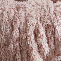 Catherine Lansfield Extra Large Cuddly Deep Pile Faux Fur Family Size Large Blanket Throw Blush Pink - thumbnail 2